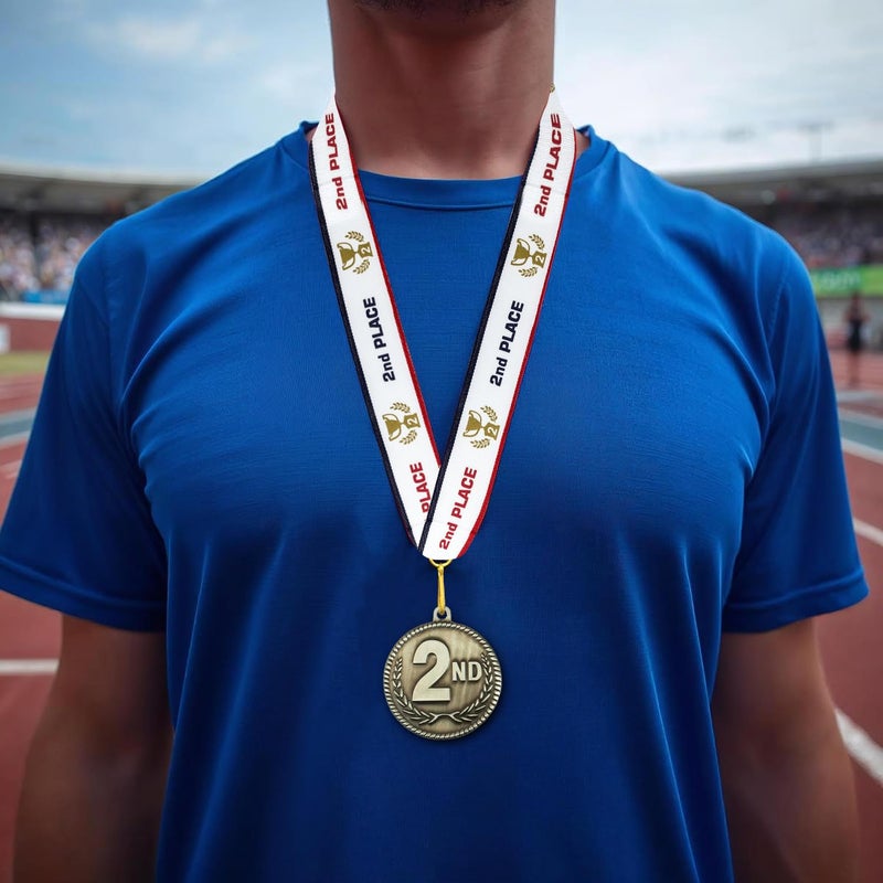 All Quality 1st 2nd 3rd Place High Relief Award Medals - 3 Piece Set (Gold, Silver, Bronze) Includes Custom Designed Neck Ribbon - Image 4